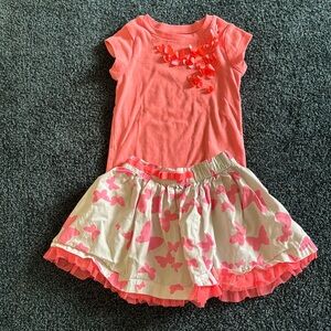 Carters shirt and matching skirt